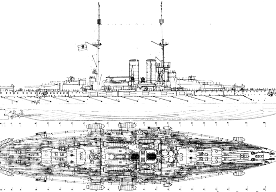 Combat ship KuK Viribus Unitis 1915 [Battleship] - drawings, dimensions, pictures